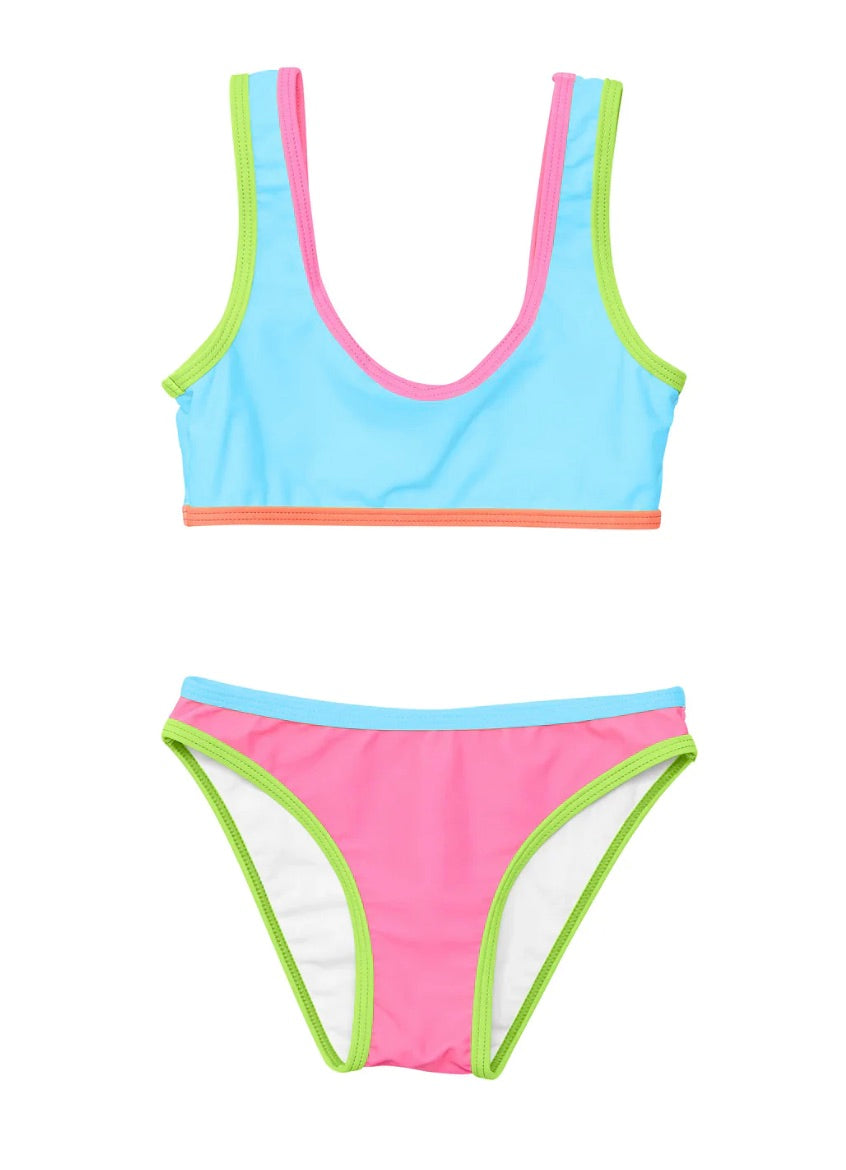 Snapper Rock Candy Colorblock Crop Bikini