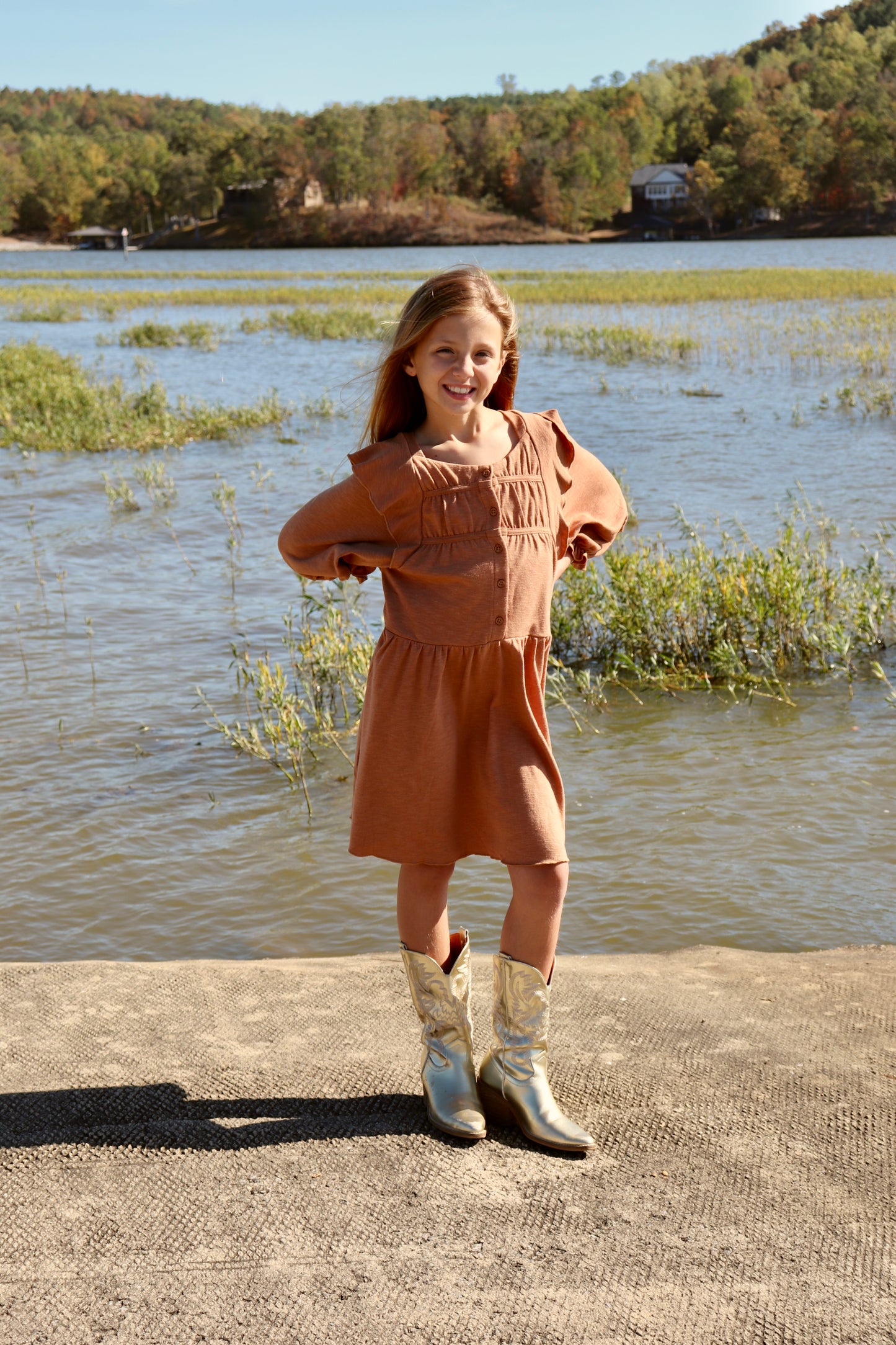 Gabby Dress in Rust by Vignette