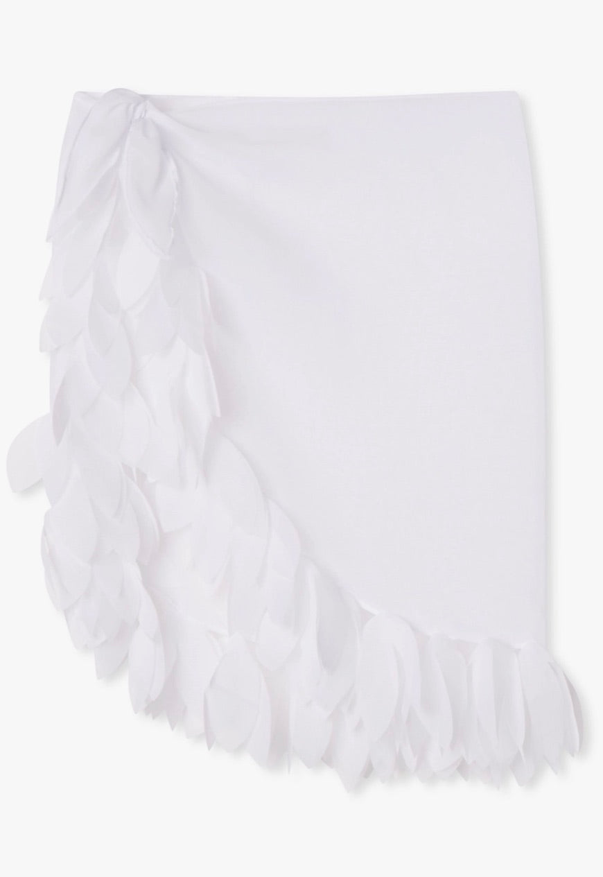 White Pareo with Petals
