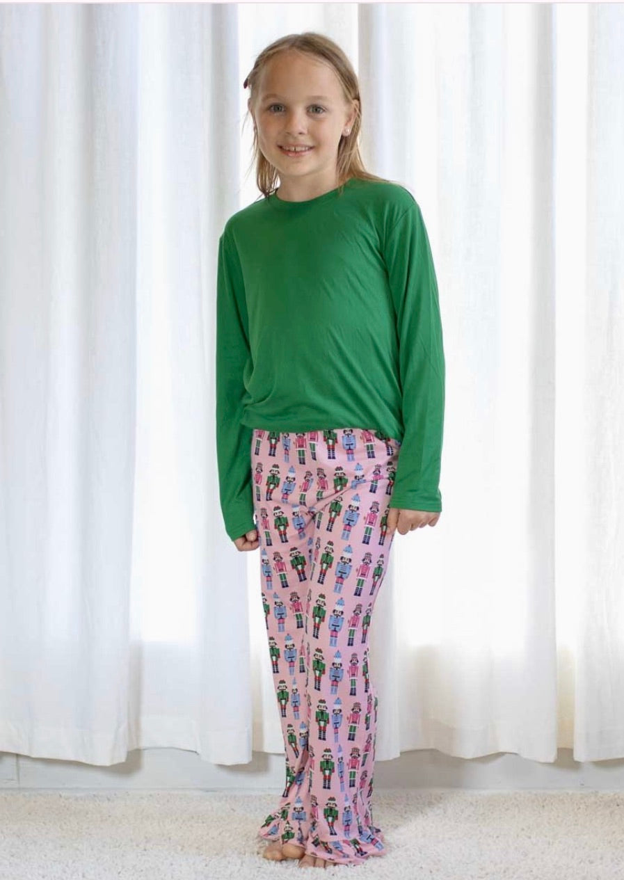 Girl's Nutcracker March Ruffle Sleep Pants Light Pink/Multi