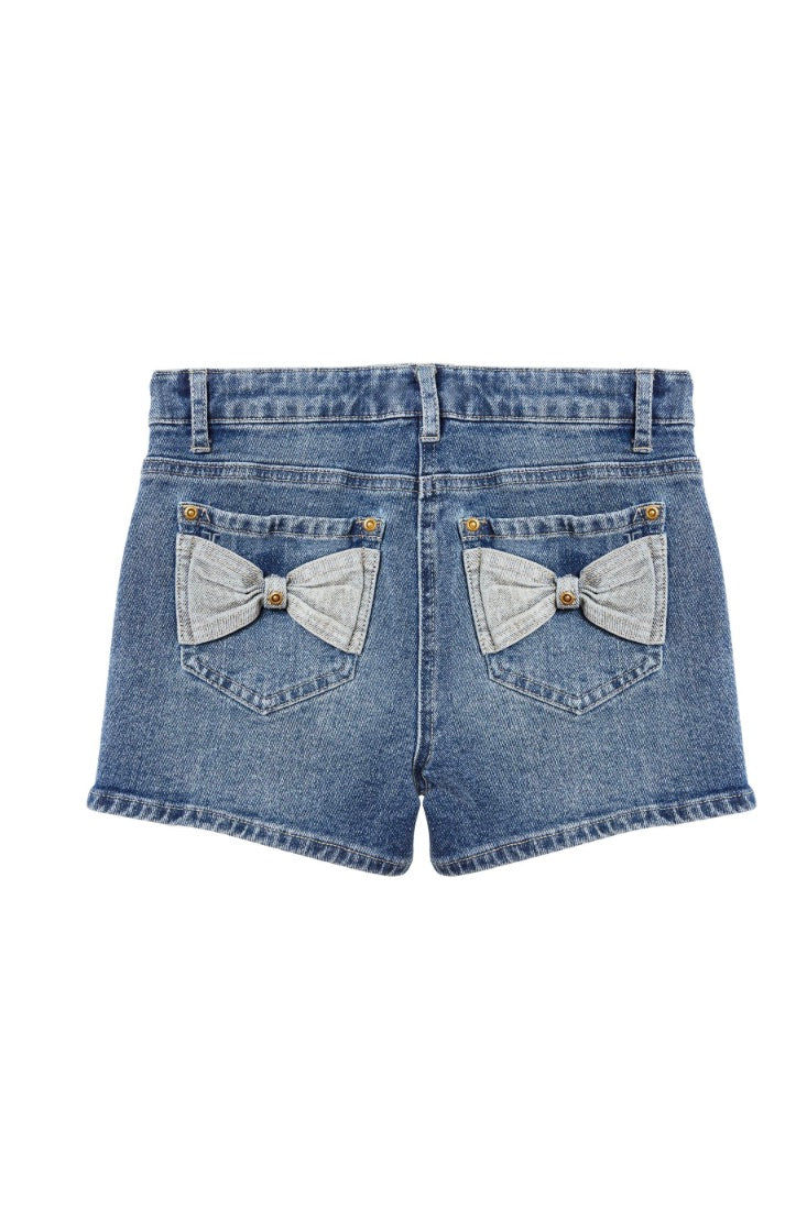 Tractr Dual Tone Shorts with Bow Pockets