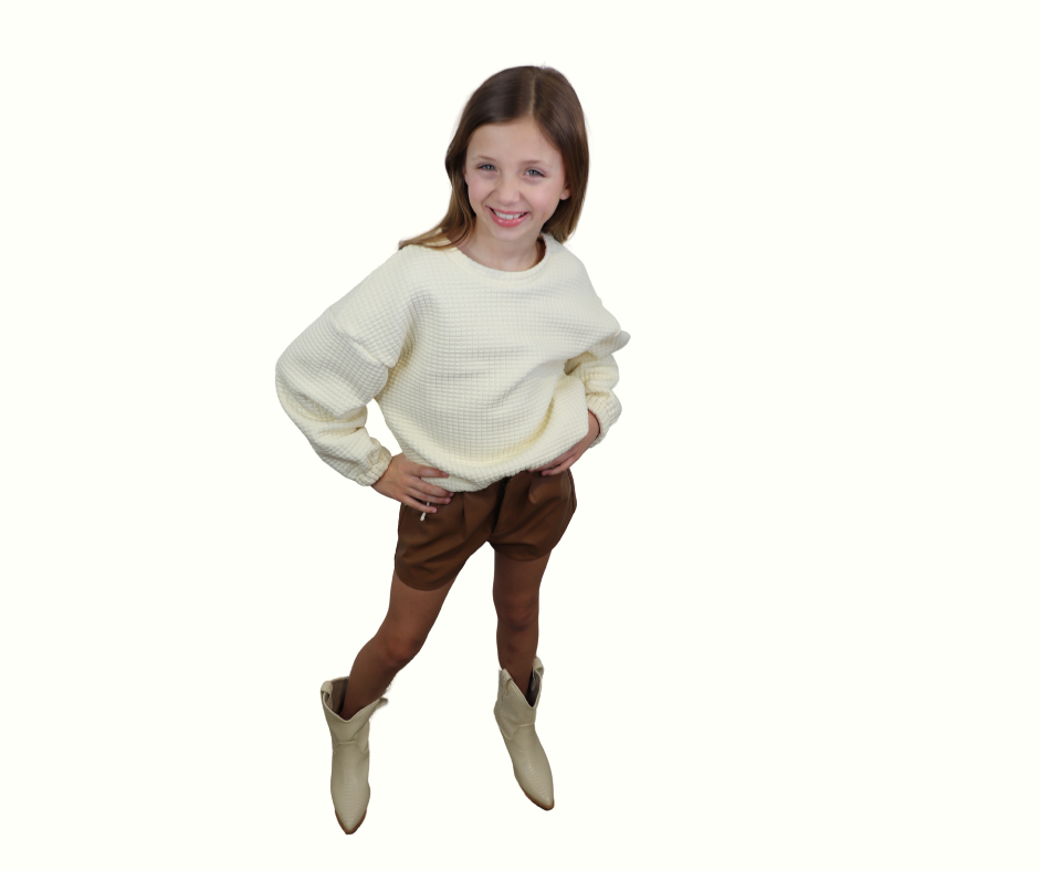 TWEEN RODEO VEGAN LEATHER SHORTS