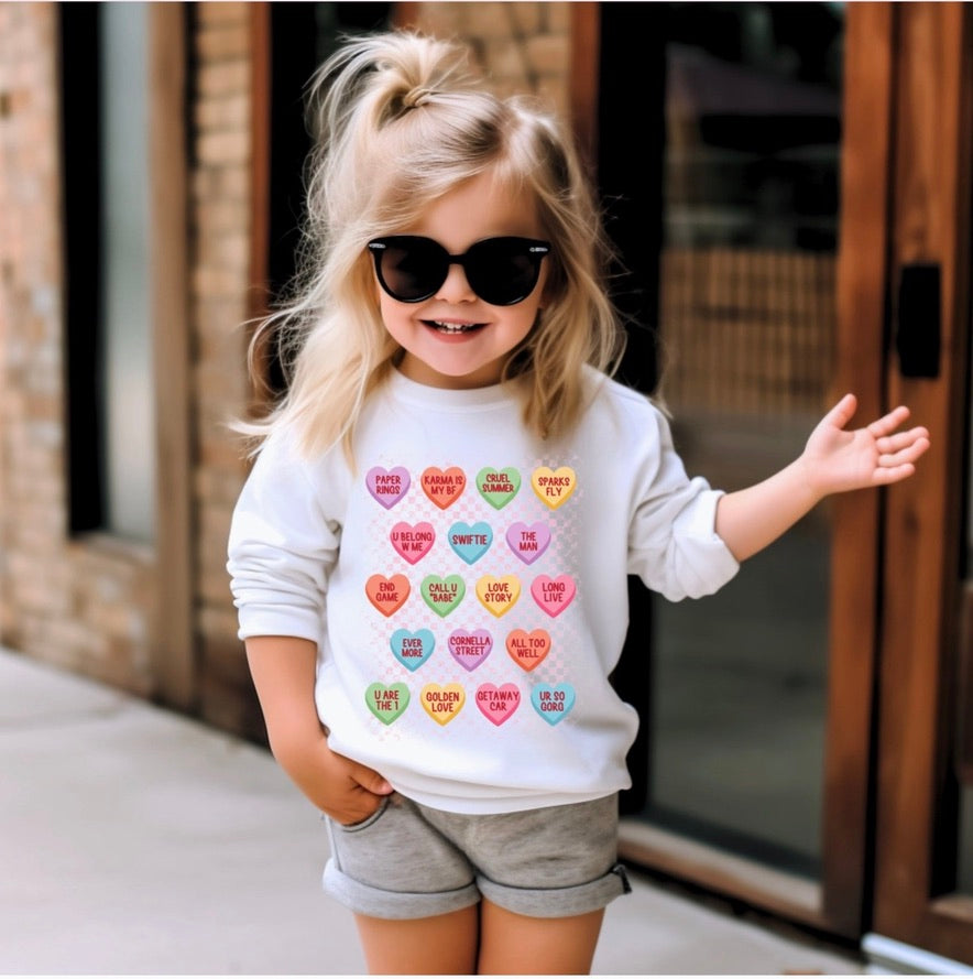 Multicolor Candy Heart Sweatshirt