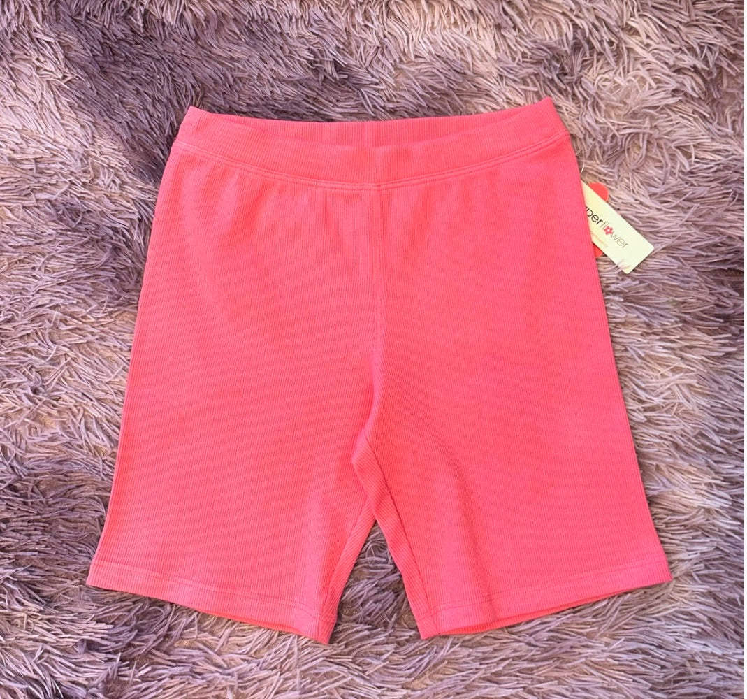 Paper Flower, Rib Bike Shorts