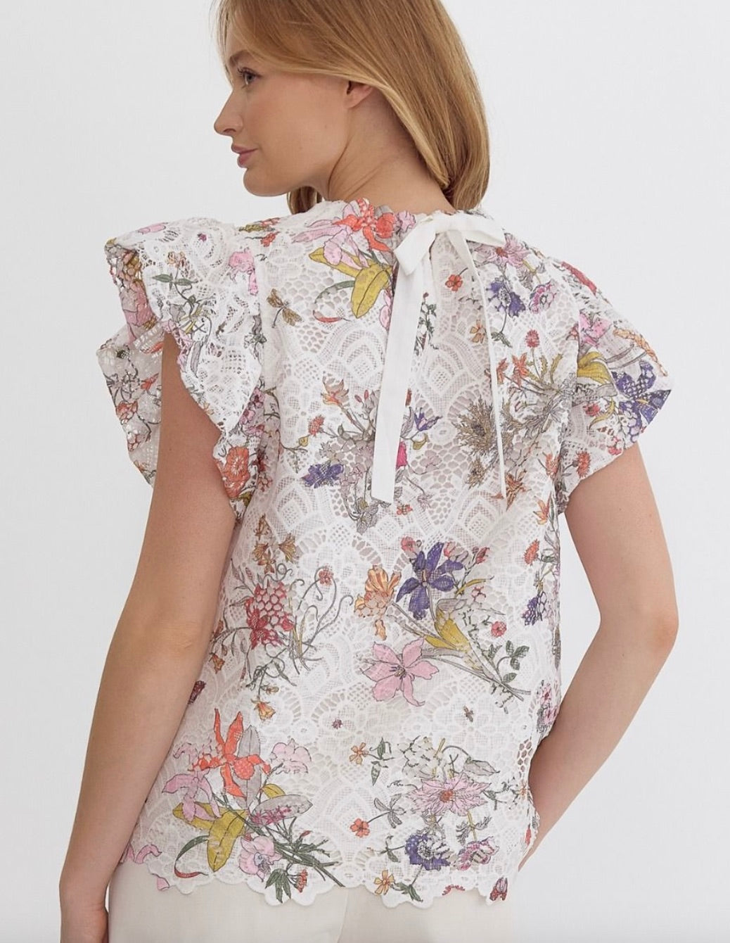 Off White Lace Top by Entro