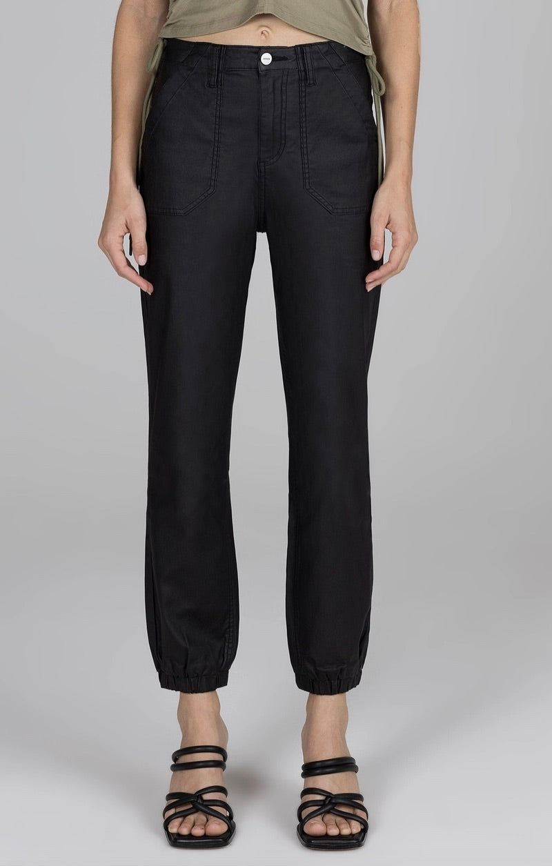 Juniors/Ladies Ceros Faux Leather Jogger, Super Highrise