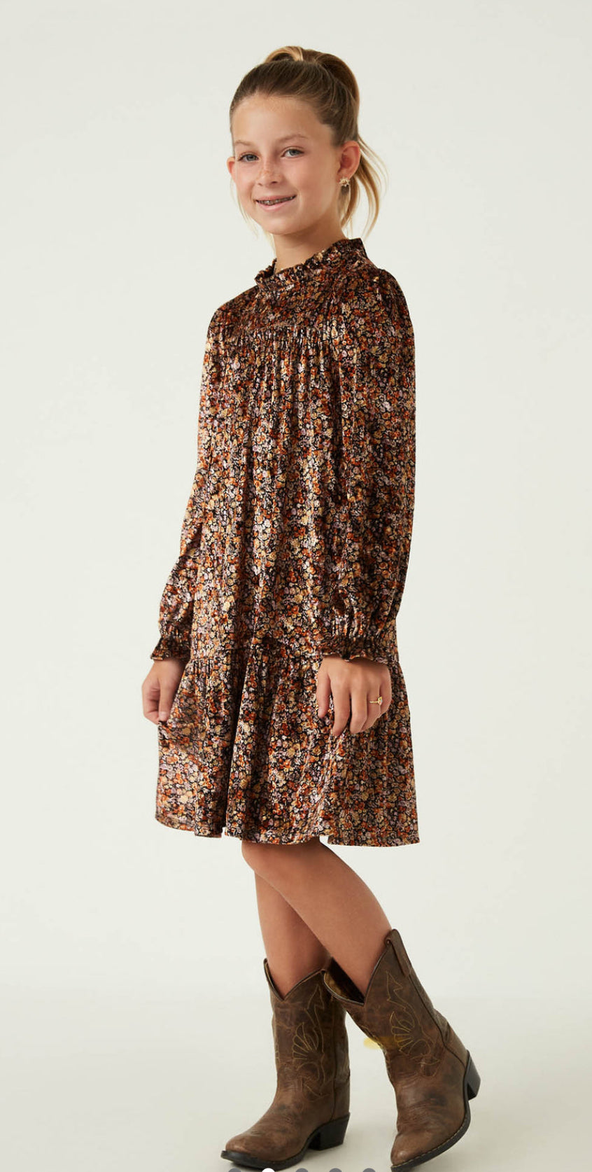Textured Lurex Velvet Dress