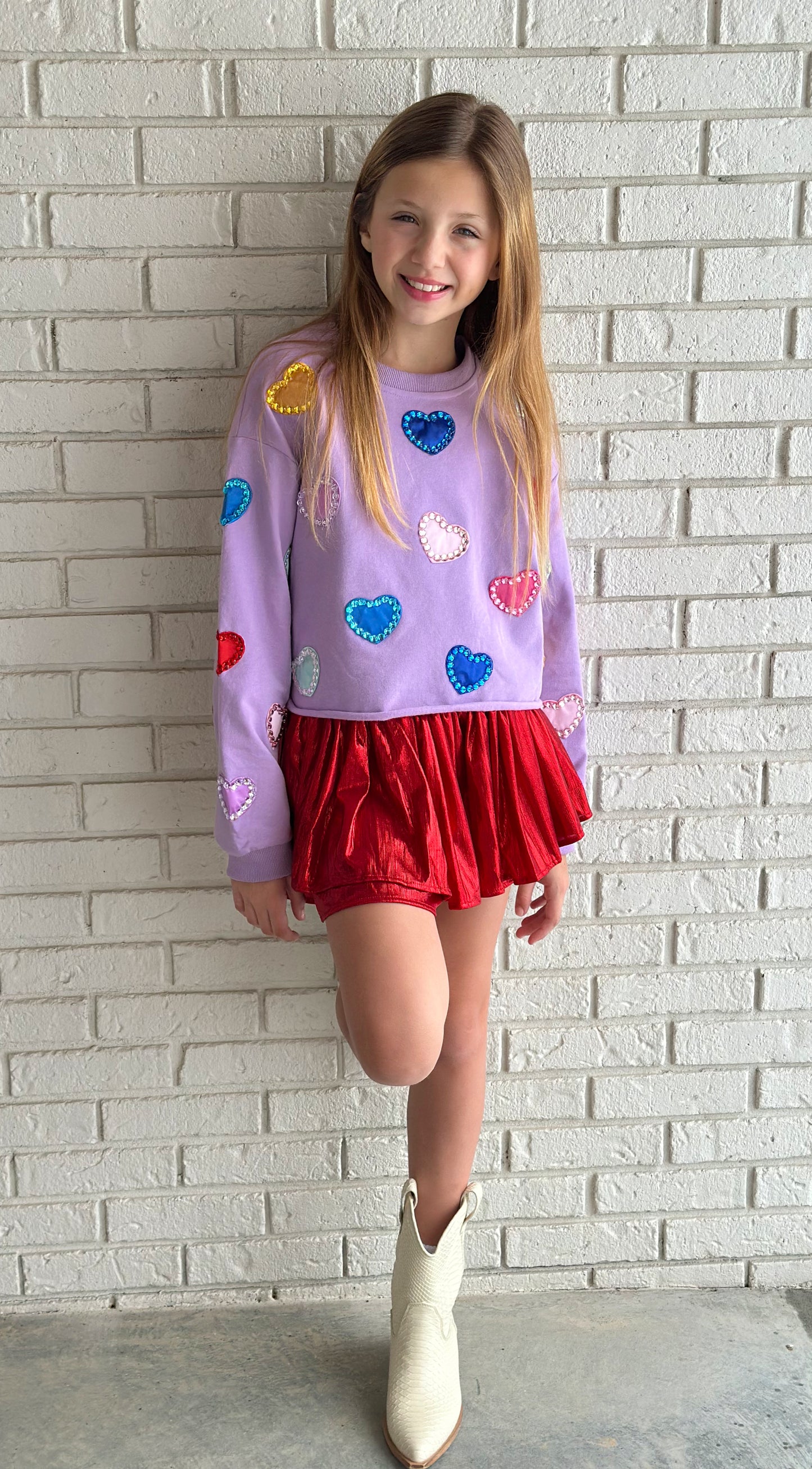Tweenstyle Applique Hearts Top