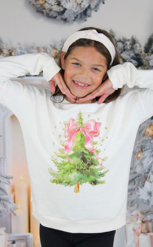 Coquette Christmas Tree Sweatshirt