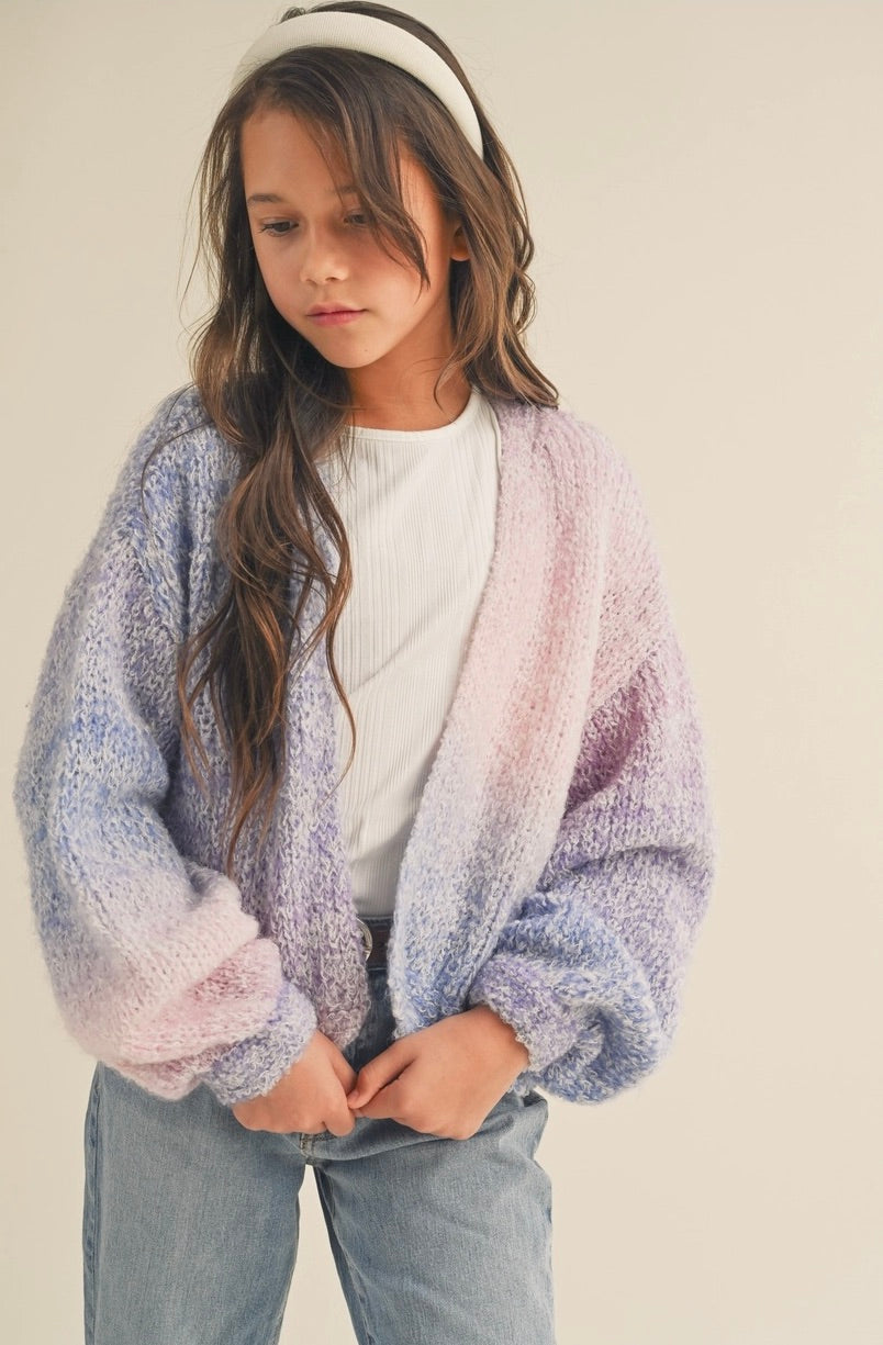 Multi Color Rainbow Sweater Cardigan