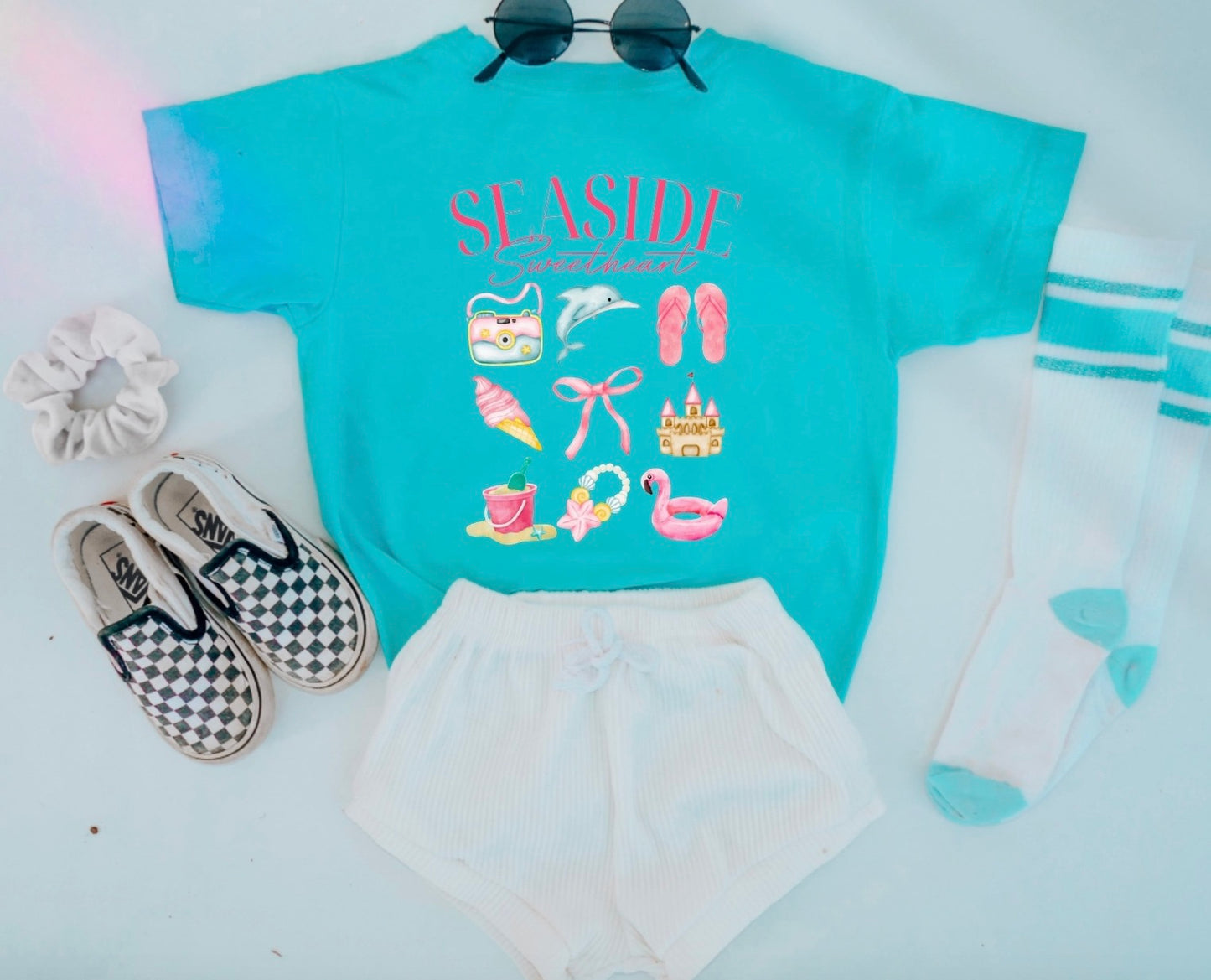 Seaside Sweetheart Graphic Tee Kids Summer T-Shirt