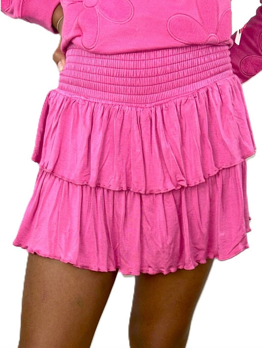 Ruffle Skort - Azalea Pink