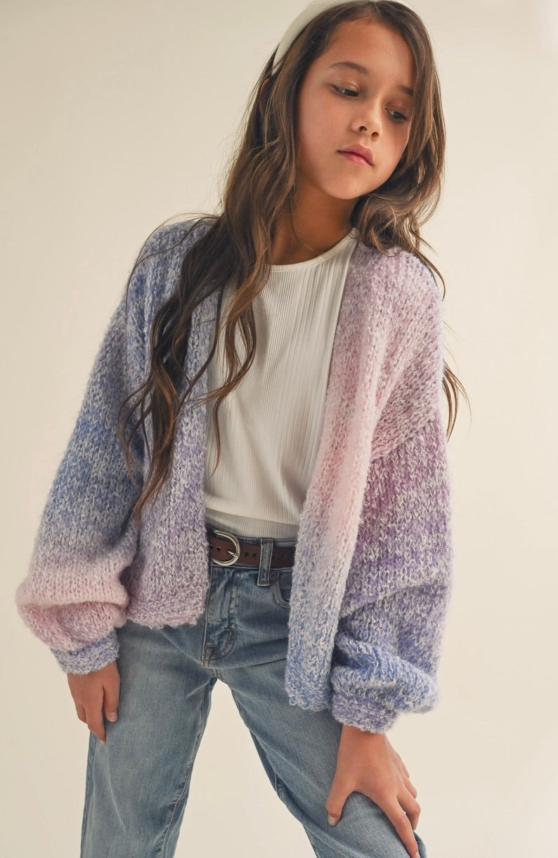 Multi Color Rainbow Sweater Cardigan