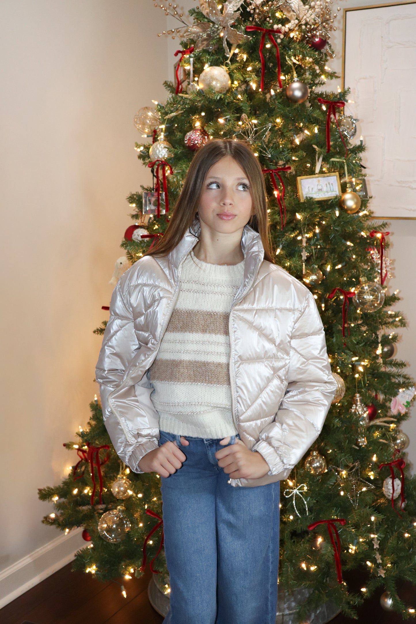 Molly Bracken Shiny Puffer Jacket