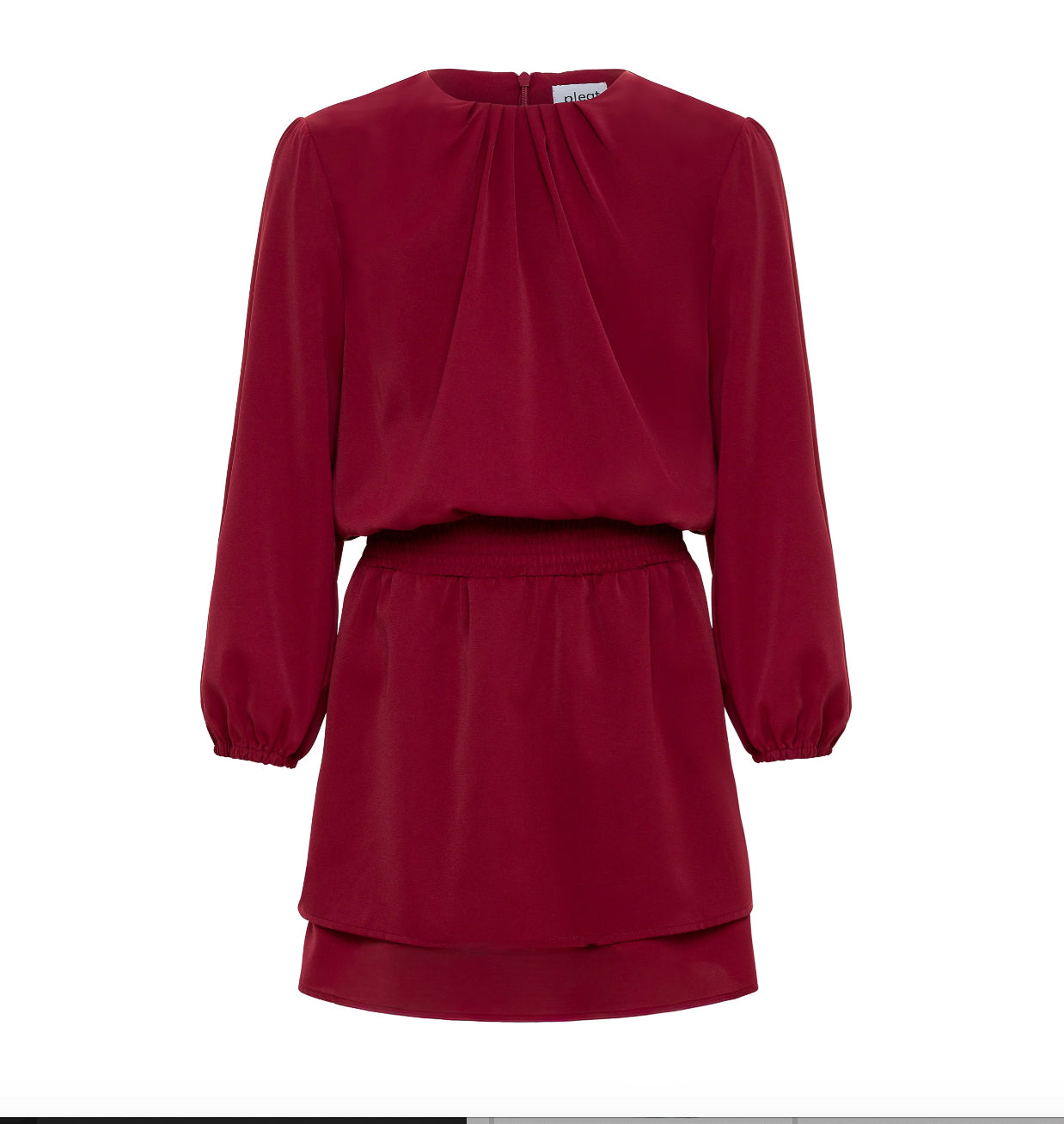 PLEAT Ruby Red Dress