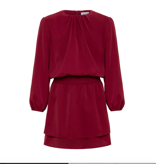 PLEAT Ruby Red Dress