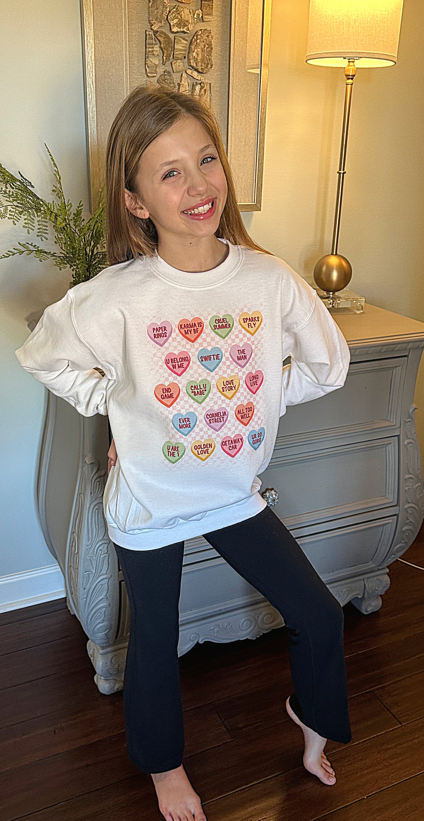 Multicolor Candy Heart Sweatshirt